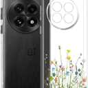 Unov Case Designed for OnePlus 13 5G, Crystal Clear Phone Case with [Anti-Slip Embossed Pattern], Shockproof Slim Protective [Anti-Yellowing TPU] Back Cover, Flower Bouquet