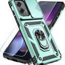 SunStory Phone Case for Motorola Moto G Stylus 5G 2024 Case with HD Screen Protector & Slide Camera Cover & Kickstand, [Military-Grade] Phone Case for Moto G Stylus 5G 2024, Green