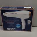 Conair Double Ceramic Hair Dryer, 1875W Blow Dryer with Diffuser and Concentrator, Ionic Conditioning, 3 Heat & 2 Speed Settings, White