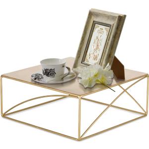 NUPTIO Cupcake Stand Dessert Display: 12 Inch Cake Holder Metal Food Pedestal Stands Gold Food Risers for Wedding Party Christmas Birthday Event Graduation Table Decor Square Buffet Fruit Plant Stand