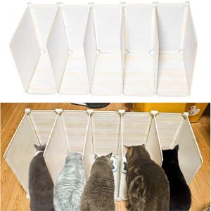 Cat Feeding,Kitty Food Bowls Splash Guard,Food Bowl for Cats Feeding Partition and Spill Guard for Separate Meals for Cats,5-Compartment Divider,Easy to Clean.(Not Including Cat Bowls)