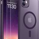 SPIDERCASE for iPhone 11 Case, Magnetic Translucent Matte Case with 2PCS Tempered Glass Screen Protector Slim Phone Case for iPhone 11 6.1'', Purple