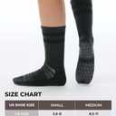 CS CELERSPORT Pilates Socks for Women, 4 Pairs Yoga Crew Non Slip Grip Socks for Barre Hospital Gym, Black+White+Grey, Small (S)