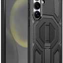 for Galaxy S24/S25 Plus Magnetic Case with Screen Protectors, Black | Compatible with MagSafe, Concealed Kickstand, 2 Pack Screen Protectors, Military Grade, Double Layer, Shockproof Protection