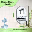 UT3290CH Shower Valve Trim Kit, Compatible with Moen Align M-CORE 3-Series, 2-Handle Shower Faucet Trim with Integrated Transfer Valve, Valve Required, Chrome