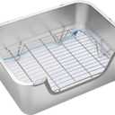 Stainless Steel Sifting Litter Box for Rabbit (M)