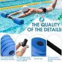Soulchen 3 Pack Swim Barbells Long Aquatic Exercise Dumbbells Eva Foam Water Weights Dumbbell Pool Exercise Equipment For Adults For Pool Strength Training Workouts Loss(Sapphire Blue)