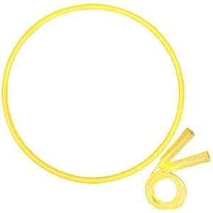 Poen 2 Pcs Detachable Hoop and Jump Rope Set Include 7.3 Ft Skipping Rope and 23 Inch Adjustable Exercise Hoop Gymnastic Fitness Exercise Gift Equipment(Yellow)