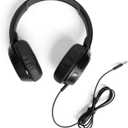 Skullcandy Riff On-Ear Wired Headphones, Convenient for Travel with 3.5mm AUX Plug, Built-in Microphone, Foldable Lightweight Comfortable Design, Durable Headband, Reliable Simplicity - Black