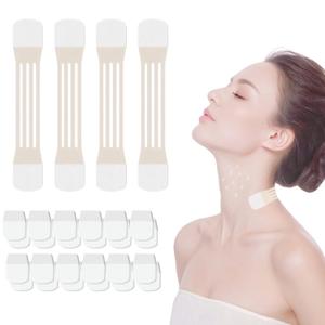FHH Neck Lift Tape20PCS Instant Neck and Face Lift for Women, Lifting Saggy Skin, Suitable for All Skin Types(4pcs Bands, 20pcs Patches)
