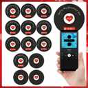 Romantic Wooden Love Note Record Player Box with 14 Vinyl-Style Message Cards & Spotify QR Codes Gift for Him Her, Anniversary Music Keepsake, Personalized Love Song Gift Box