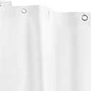 Kenney KN61469 Medium Weight 5 Gauge Extra Long Waterproof PEVA Shower Curtain Liner with Rust-Resistant Metal Grommets and Weighted Magnetic Hem for Bathroom, 70" W x 78" H, White