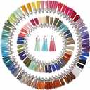 MSCFTFB 100 Pieces 1.5inch Mini Tassels Faux Suede Mala Tassel Kit for Earring Necklace Jewelry Making Garland Keychain Dreamcatcher Charms DIY Crafts (Watermelon)