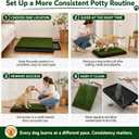 Dog Grass Pad with Tray,25 x 20 in Puppy Potty with 2 Turf Mats
