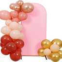 Peomeise 7.2FT Wedding Arch CoverPink Arch Backdrop Cover Stretchy Spandex Backdrop Stand Covers for Birthday Party Ceremony Banquet Decor(86.4" L x 48" W)