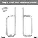 Uniflasy 60040 17 Inch Grill Burner Tube for Weber Q1200 Q1000 Q100 Q120 304 Stainless Steel Baby Q 386001 386002 516002, 516001, 50060001, 51060001 Gas Grills, for Weber Q Grill Parts 69957/41657