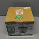 GreenLife Rice Cooker with Removable PFAS-Free Nonstick Pot, 3-Cups Uncooked/6-Cups Cooked, One-Switch Design, Auto Keep Warm Function, Soup, Grains, Oatmeal, Wood Handle, Sage Green