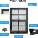 NeatiEase 2 Pack Shed Windows with Black Frame, 24 x 36 Flush Mount Small Window with Tempered Glass and Fiberglass Screen for Shed, Chicken Coop, Playhouse, Household, Garage