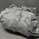 Portable Folded Oxford Cloth Outdoor Anti Vehicle Umbrella, Sunproof Car Canopy Cover, Universal Car Sun Shade Umbrella Cover Tent Cloth Uv Waterproof 4.2 x 2.1M Silver