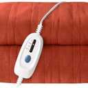 ONDAN Electric Heated Blanket Full Size 72x84 Microplush Cover Blanket 4 Heat Settings & 10 Hours Auto Off, Cozy & Breathable, Warm All Night, Orange