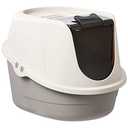 Amazon Basics No-Mess Hooded Cat Litter Box, Standard, Multicolor, 21 in x 16 in x 15 in