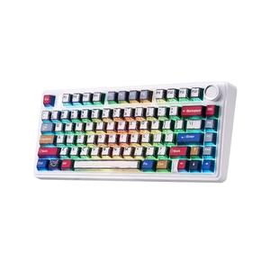Aula F75 Wireless Mechanical Keyboard,Creamy Keyboard with RGB Backlit Hot Swappable, 81 Keys 75% Layout Gaming Keyboard, Bluetooth/2.4GHz/Type-C, Creamy Sounding - Reaper Switches