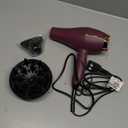 INFINITI PRO by CONAIR Hair Dryer, 1875W Blow Dryer with Diffuser and Concentrator Attachments, AC Motor with Ceramic Technology, 3 Heat & 2 Speed Settings, Plum 