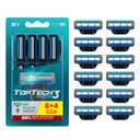 Razor 3 for Men - Replaceable Cartridges for Manual Shaving Razor - 3-Blade Technology Refills - Fits Gillette Mach3 - Soft Shave Sharp Blades - Cost-effective Refill (8 refills) (8 Count (Pack of 1))