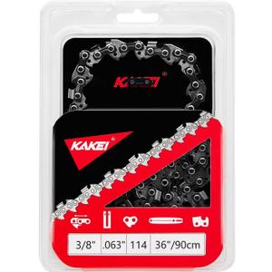 KAKEI 36 Inch Chainsaw Ripping Chain 3/8" Pitch .063" Gauge 114 Drive Links Fits Husqvarna, Stihl Models (1 chain) - Semi Chisel