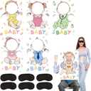 6 Set Baby Shower Games Party Favors Feed Me Funny Blindfolded Baby Shower Game for Adults Includes 6 Kt Boards 6 Eye Patches Fun Blindfold Food Feeding Game Kit for Gender Reveal Party Supplies