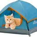ASFANES Outdoor Waterproof Pet Camping Tent, Cave Bed for Indoor Cats and Small Dogs, Portable Cat House Dog House, 21.6x21.6x14.9'', Blue, S