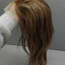 Highlight Lace Front Wigs Human Hair Ombre 13x6 Straight HD Lace Front Wig Light Brown to Brown with Ash Blonde Glueless Lace Frontal Wig for Women 180% Density Pre Plucked with Baby Hair 16 Inch