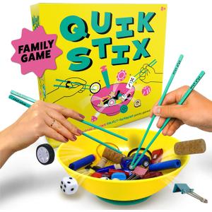 Lucky Egg Quik Stix Skill Game, Fun Family Games for Kids and Adults, 7+ Year Olds, 2-8 Players, Party Board Games for Adults & Kids, Perfect for Indoor & Outdoor Game Night, for Children & Families