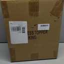 King Size Mattress Topper, Shredded Memory Foam Filling, with 1800 GSM Mattress Pad Cover, Soft Bed Topper for Back Pain, Comfy Plush Foam Filled Pillow Top, 78"x80"