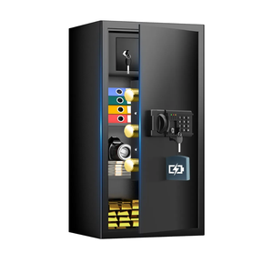 5.8 Cub Large Fireproof Safe, Home Safe Water and Fireproof, Large Document Safes With Digital Combination Lock, Smart Alert, Removable Shelf, LED Light, Fireproof Safes for Money Jewelry Valuables