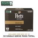 Peet's Coffee, Medium Roast Single Serve Coffee Pods - Big Bang, 32 Count (1 Box of 32 Pods) (EXP 08/30/26)