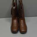Rollda Kids Cowboy Boots for Boys Girls Western Square Toe Cowgirl Boots with Walking Heel 4 Little Kid