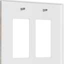 Decorative Outlet Covers Vintage Brown Wood Plank Texture 2 Gang Light Switch Cover Plate Double Rocker Wall Plate Switch Plate Covers Faceplate for Farmhouse Bedroom Home Decor