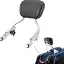 Dasen Detachable Sissy Bar Compatible with Harley Touring, Passenger Backrest Quick-Release Fit Touring Road Glide Street Glide Electra Glide Road King 2009-2024 Chrome