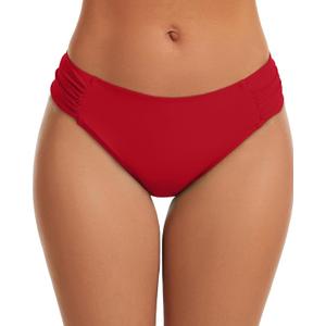 Women's Bathing Suit Bottoms Full Coverage Ruched Bikini Tankini Bottom Swimsuit Brief XS