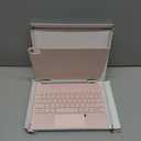 GreenLaw for iPad 11th(A16,2025)/10th(2022) Generation Case with Keyboard, Magic-Style Keyboard Stand, 7 Color Backlit, Stain-Resistant Surface, Multi-Touch Trackpad, Blush Pink