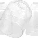 Kira Home Caspian 6" Hammered Glass Shades, Replacement Glass, 1-5/8" Fitter Opening for Threaded Medium Base Socket, 5" x 6", 3-Pack (Clear)