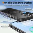 Mist-Armor Designed for iPhone 16 Pro Max Case, [Fit for Mag Safe] [Non-Slip Edge] Military Grade Protective Bumper Silicone Matte Phone Case Cover for iPhone 16 Promax 6.9" Men Women, Black