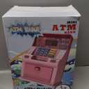 ATM Piggy Bank for Kids, Kids Bank for Real Money with Debit Card, Coin Recognition, Target Setting, Bill Feeder, Balance Calculator, Savings Machine Box, Gifts for Teen Boys Girls (Large, Light Pinke)