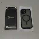 TOCOL Magnetic for iPhone 14 Case, Compatible with Magsafe, Upgraded Full Camera Protection, Drop Protection, Translucent Matte Back Bumper Phone Cover 6.1-Inch (Black)