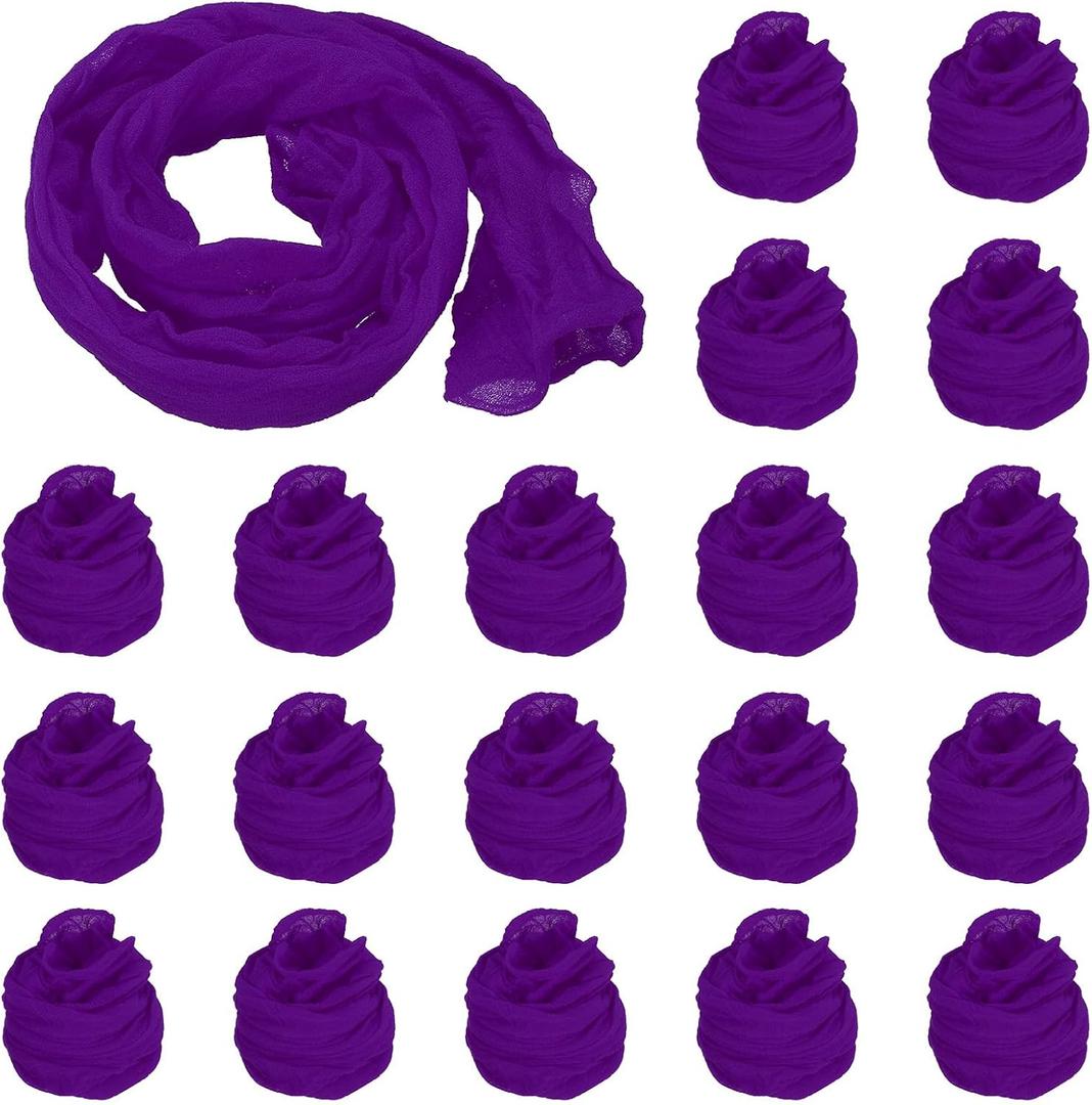 PATIKIL Nylon Stockings DIY Flower, 20Pcs Stocking Flower Fabric Material Tensile Silk Stocking Flowers for DIY Flower Making Wedding Crafts Home Decoration, Dark Purple