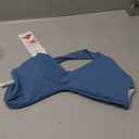 Sunzel Women's Halter Neck Sports Bra, Twist Front Yoga Crop Top with Removable Pads, Open Back V Neck Bra for Gym Workout (Black)