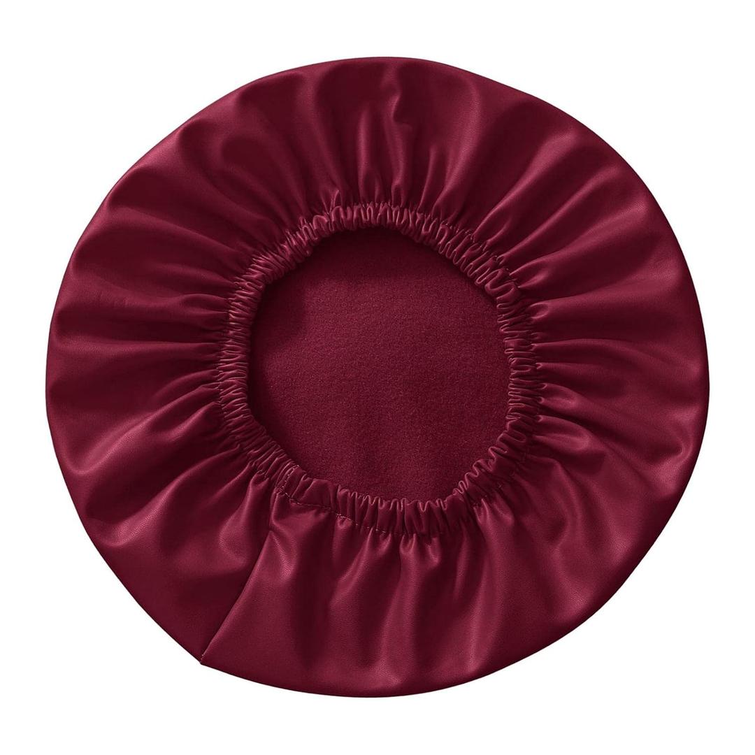 Round Stool Chair Cover PU Leather Waterproof Chair Protector Seat Cover Red|Slipcovers|Home & Garden 5-Pack L