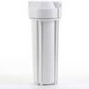Hydronix HF4-10WHWH38 Water Filter Housing 10" RO, Whole House, Hydroponics - 3/8" Ports, Double O-Ring, White