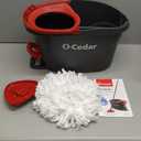 O-Cedar EasyWring Microfiber Spin Mop, Bucket Floor Cleaning System, Red, Gray, Standard